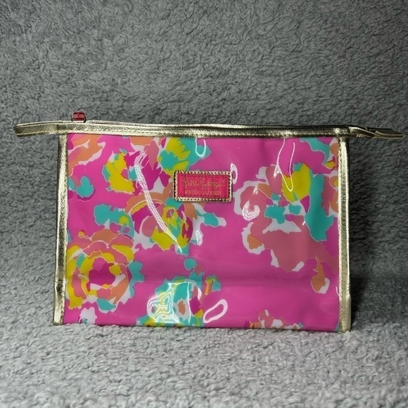 Lilly Pulitzer Handbags - Lilly Pulitzer Bag Womens Cosmetics Zip Closure Storage Flowers Bright Travel